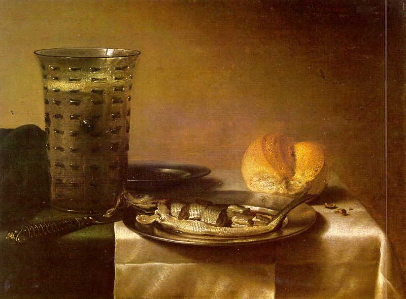 image of painting of cooked fish